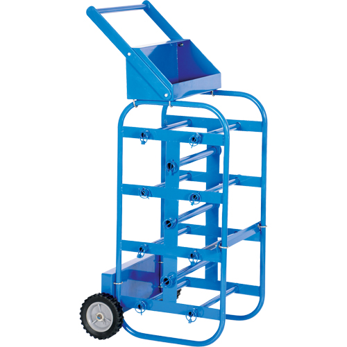 Chariot portatif pour mat&eacute;riaux bobin&eacute;s, Acier, 11 Montants, 19-1/2" la x 43-1/4" h x 17-1/2" p, Capacit&eacute; de 150 lb Moffatt Supply & Specialties