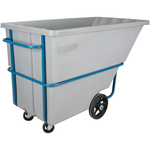 Chariot basculeur en acier, Poly&eacute;thyl&egrave;ne, 1,1 vg³, Capacit&eacute; de charge de 2000 lb Moffatt Supply & Specialties