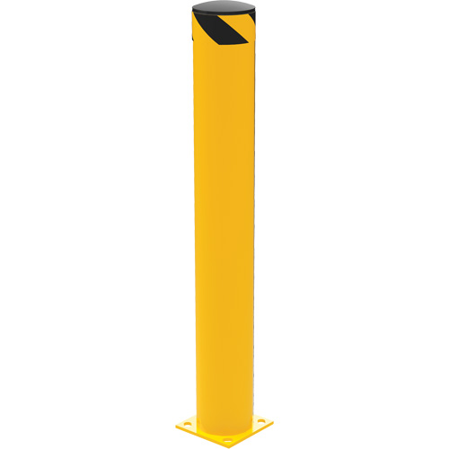Safety Bollard, Steel, 48" H x 6.5" W, Yellow Moffatt Supply & Specialties
