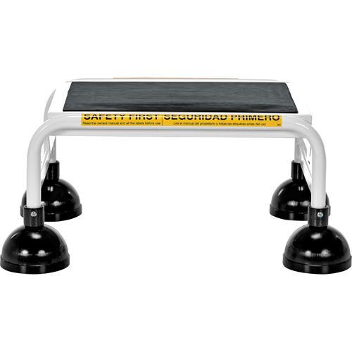Stop-Step Ladders, 1 Steps, 16" Step Width, 9-9/16" Platform Height, Steel Moffatt Supply & Specialties