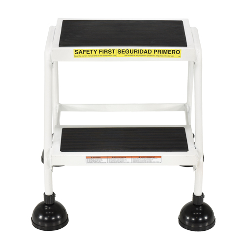 Stop-Step Ladders, 2 Steps, 16" Step Width, 18-9/16" Platform Height, Steel Moffatt Supply & Specialties