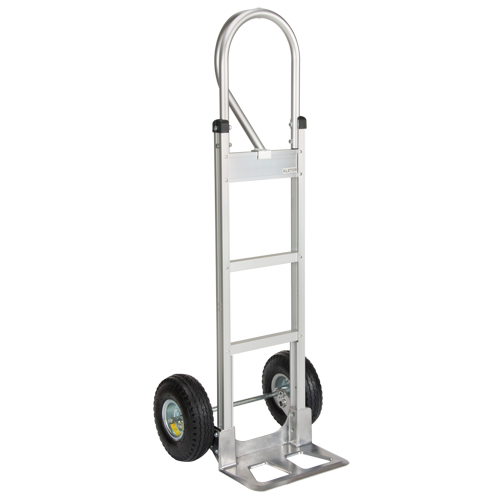 Knocked Down Hand Truck, P-Handle Handle, Aluminum, 52-1/8" Height, 500 lbs. Capacity Moffatt Supply & Specialties