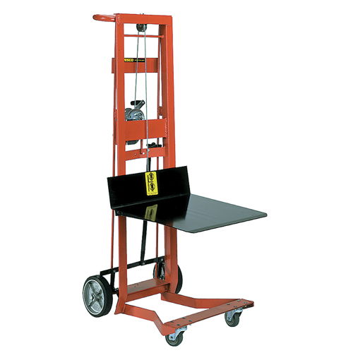 Platform Lift Stacker, Hand Winch Operated, 750 lbs. Capacity, 40" Max Lift Moffatt Supply & Specialties