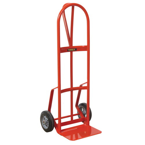 Hand Truck with Reinforced Noseplate - 126DRN-HB , P-Handle Handle, Steel, 51" Height, 800 lbs. Capacity Moffatt Supply & Specialties