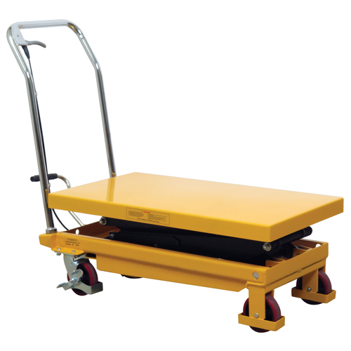 Hydraulic Scissor Lift Table, 19.5" L x 35.5" W/35-1/2" L x 19-1/2" W, Steel, 770 lbs. Capacity Moffatt Supply & Specialties