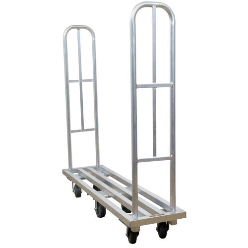 Chariot &agrave; plateforme en aluminium U-Boat, 16" la x 63" lo, 1322 lb cap, Roues Polyur&eacute;thane Moffatt Supply & Specialties