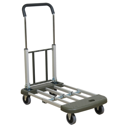 Chariot &agrave; plateforme t&eacute;l&eacute;pliante, Aluminium, 330 lb, 29-1/2" lo x 17-1/2" la, Hauteur 36-1/2" Moffatt Supply & Specialties