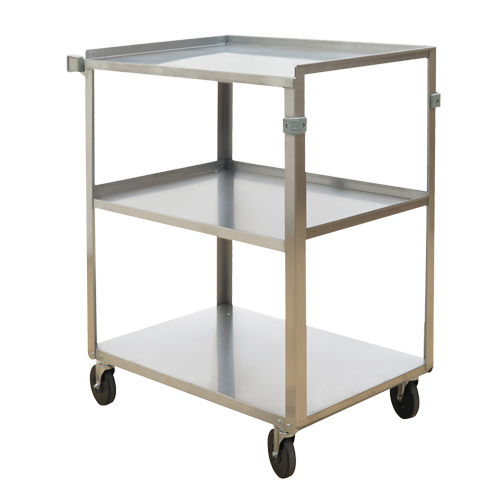 Shelf Carts, 3 Tiers, 18" W x 32" H x 27-3/8" D, 500 lbs. Capacity Moffatt Supply & Specialties