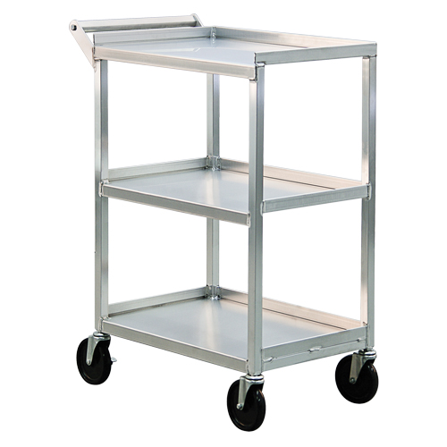 Utility Cart, 3 Tiers, 16-1/2" W x 39" H x 27-3/4" D, 350 lbs. Capacity Moffatt Supply & Specialties
