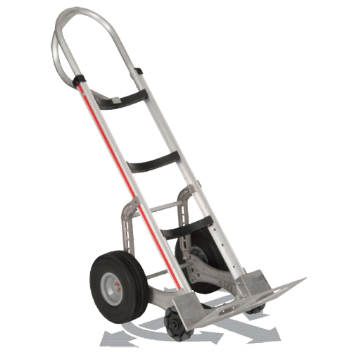 Self-Stabilizing Hand Truck, P-Handle Handle, Aluminum, 55'' Height, 500 lbs. Capacity Moffatt Supply & Specialties