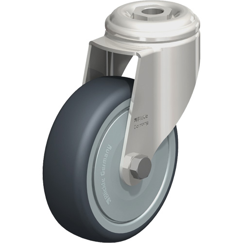 Stainless Steel Thermoplastic Elastomer Caster, Swivel, 4" (102 mm) Dia., 240 lbs. (108 kg.) Capacity Moffatt Supply & Specialties