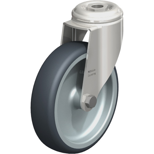 Stainless Steel Thermoplastic Elastomer Caster, Swivel, 5" (127 mm) Dia., 265 lbs. (120 kg.) Capacity Moffatt Supply & Specialties