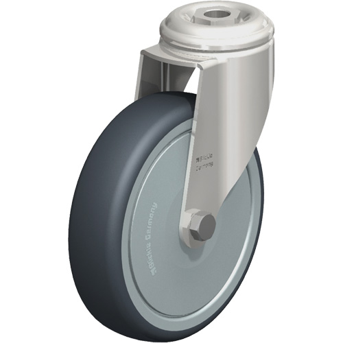 Stainless Steel Thermoplastic Elastomer Caster, Swivel, 5" (127 mm) Dia., 265 lbs. (120 kg.) Capacity Moffatt Supply & Specialties