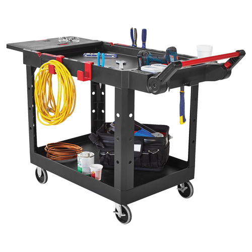 Heavy-Duty Adaptable Utility Cart, 2 Tiers, 25-1/5" x 36" x 51-1/2", 500 lbs. Capacity Moffatt Supply & Specialties