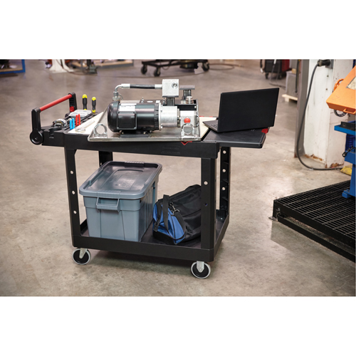 Heavy-Duty Adaptable Utility Cart, 2 Tiers, 25-1/5" x 36" x 51-1/2", 500 lbs. Capacity Moffatt Supply & Specialties