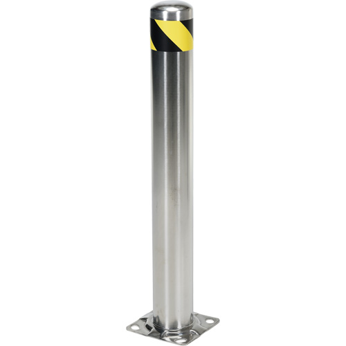 Butoir de s&eacute;curit&eacute;, Acier inoxydable, 36" h x 8" la, Argent Moffatt Supply & Specialties
