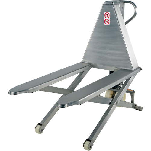 Pallet Lift Table, 45" L x 26-3/4" W, Stainless Steel, 2000 lbs. Capacity Moffatt Supply & Specialties