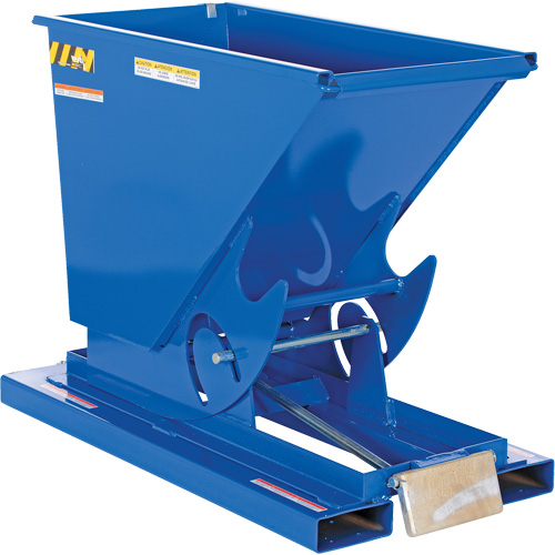 Self-Dumping Hopper, Steel, 1/3 cu.yd., Blue Moffatt Supply & Specialties