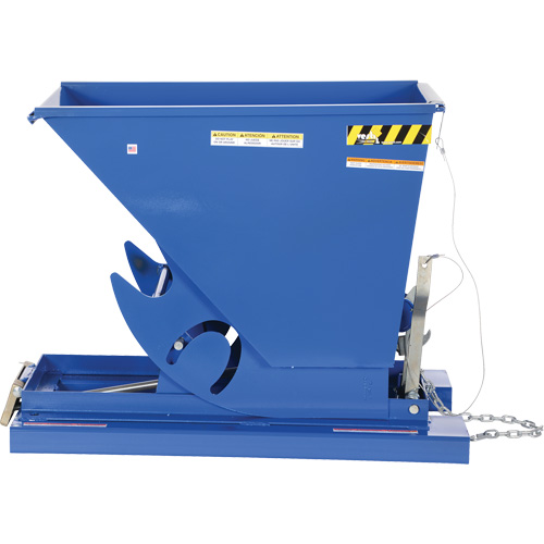 Self-Dumping Hopper, Steel, 1/3 cu.yd., Blue Moffatt Supply & Specialties