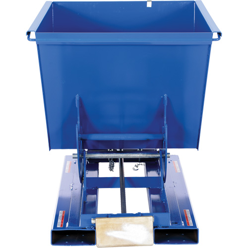 Conteneur autobasculeur, Acier, 1/2 vg³, Bleu Moffatt Supply & Specialties