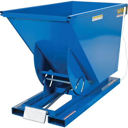 Self-Dumping Hopper, Steel, 3/4 cu.yd., Blue Moffatt Supply & Specialties