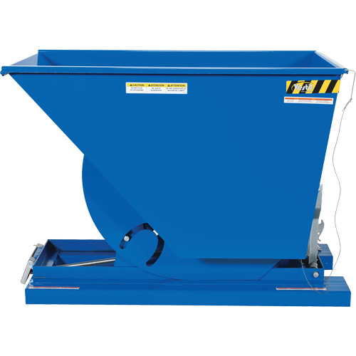 Self-Dumping Hopper, Steel, 3/4 cu.yd., Blue Moffatt Supply & Specialties
