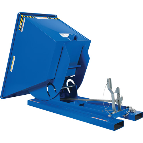 Self-Dumping Hopper, Steel, 3/4 cu.yd., Blue Moffatt Supply & Specialties