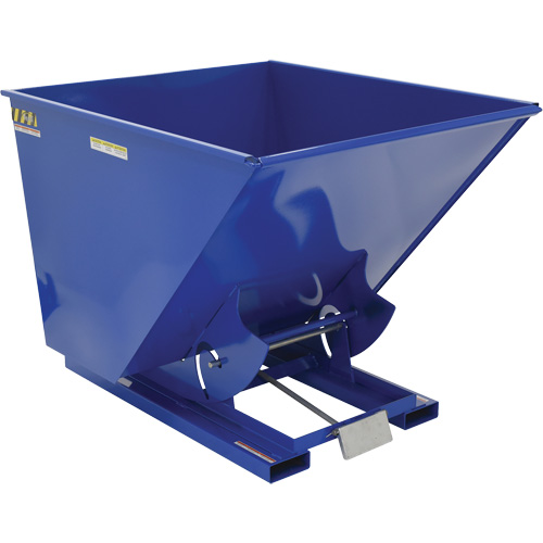 Self-Dumping Hopper, Steel, 2 cu.yd., Blue Moffatt Supply & Specialties