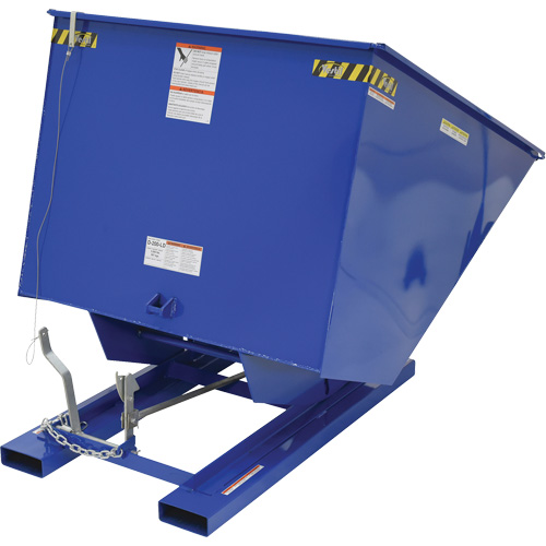 Self-Dumping Hopper, Steel, 2 cu.yd., Blue Moffatt Supply & Specialties