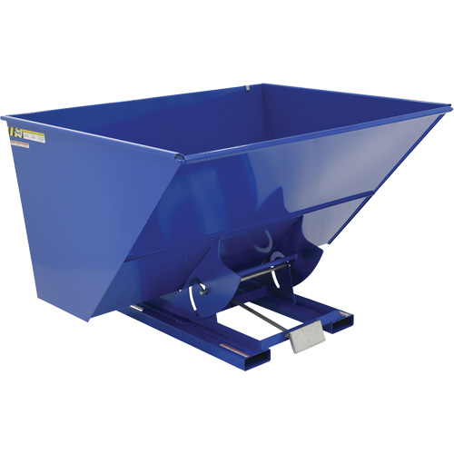 Self-Dumping Hopper, Steel, 3 cu.yd., Blue Moffatt Supply & Specialties