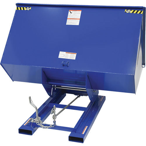 Self-Dumping Hopper, Steel, 3 cu.yd., Blue Moffatt Supply & Specialties