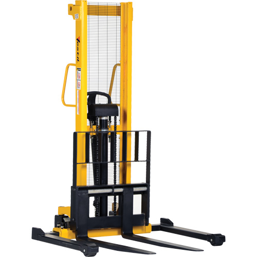 Manual Hydraulic Stacker, Hand Pump Operated, 2000 lbs. Capacity, 35" Max Lift Moffatt Supply & Specialties