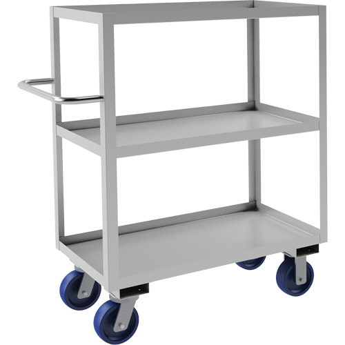 Chariot avec tablettes de calibre industriel, 3 Tiers, 18-1/8" la x 47" h x 42" p, Capacit&eacute; 1200 lb Moffatt Supply & Specialties