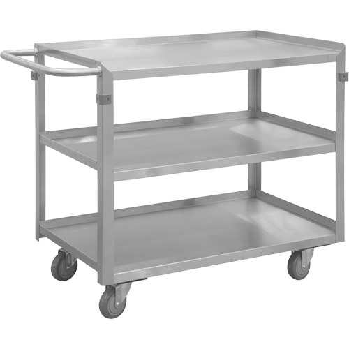 Chariot avec tablettes de calibre industriel, 3 Tiers, 16-3/4" la x 34" h x 36-7/16" p, Capacit&eacute; 600 lb Moffatt Supply & Specialties