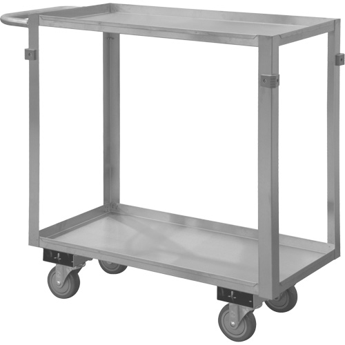 Chariot avec tablettes de calibre industriel, 2 Tiers, 16-3/4" la x 34" h x 36-7/16" p, Capacit&eacute; 600 lb Moffatt Supply & Specialties