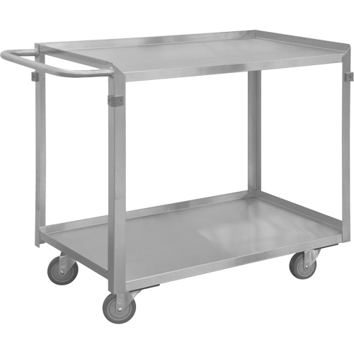 Chariot avec tablettes de calibre industriel, 2 Tiers, 22-1/2" la x 34" h x 54-7/16" p, Capacit&eacute; 600 lb Moffatt Supply & Specialties