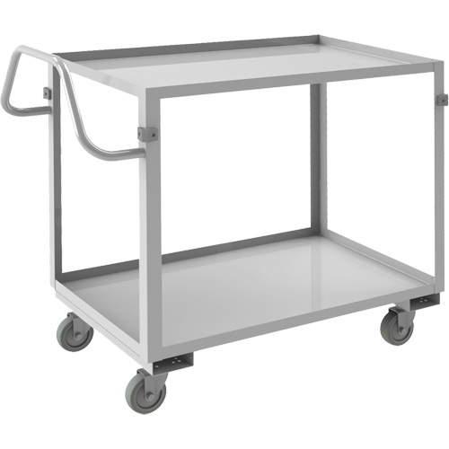 Industrial Grade Shelf Cart, 2 Tiers, 22-1/2" W x 36-1/2" H x 42-7/16" D, 600 lbs. Capacity Moffatt Supply & Specialties