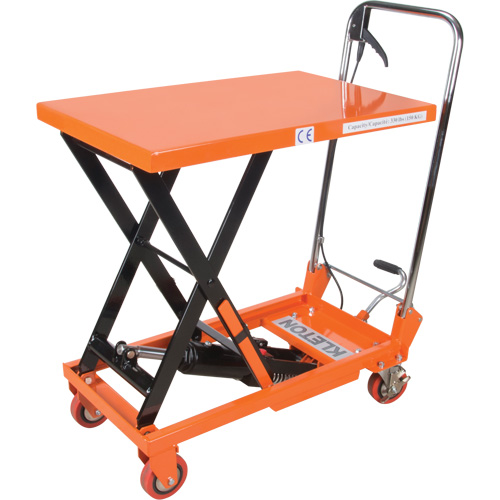 Hydraulic Scissor Lift Table, 27-1/2" L x 17-3/4" W, Steel, 330 lbs. Capacity Moffatt Supply & Specialties
