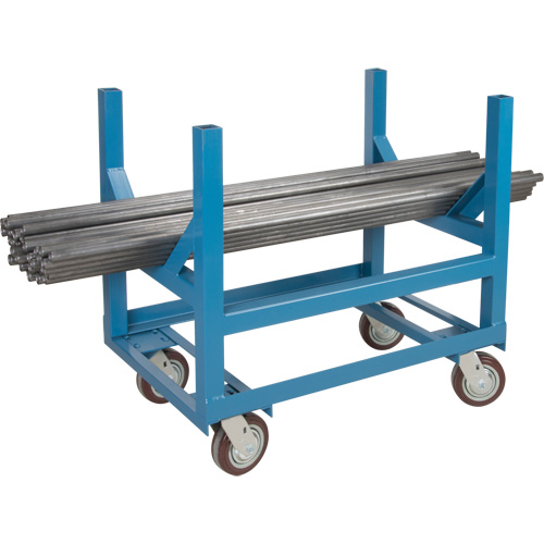Pipe & Bar Cradle Truck, 36" L x 24" W x 34" H, 2500 lbs. Capacity, Polyurethane Wheels Moffatt Supply & Specialties