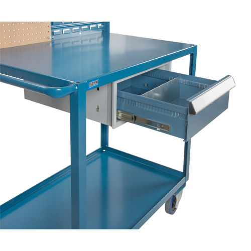 Chariot de service mobile, 2 Tiers, 24" la x 57" h x 40" p, Capacit&eacute; 1200 lb Moffatt Supply & Specialties