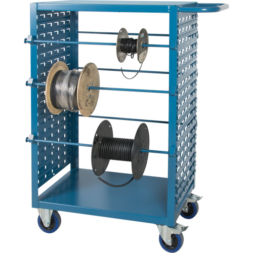 Chariot mobile pour mat&eacute;riaux bobin&eacute;s, Acier, 6 Montants, 21" la x 48" h x 38" p, Capacit&eacute; de 1200 lb Moffatt Supply & Specialties