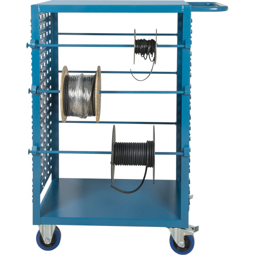 Chariot mobile pour mat&eacute;riaux bobin&eacute;s, Acier, 6 Montants, 21" la x 48" h x 38" p, Capacit&eacute; de 1200 lb Moffatt Supply & Specialties