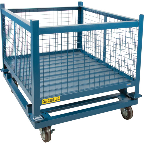Dolly for Stacking Container, 48.5" W x 40-1/2" D x 10" H, 3000 lbs. Capacity Moffatt Supply & Specialties
