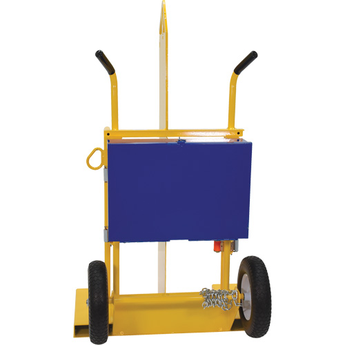 Welding Cylinder Torch Cart, Foam-Filled Wheels, 24" W x 19-1/2" L Base, 500 lbs. Moffatt Supply & Specialties