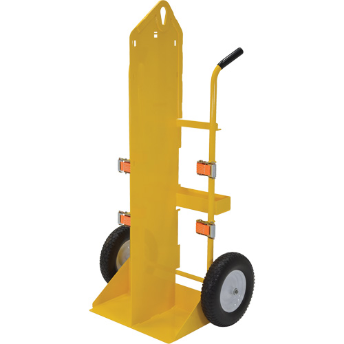 Chariot pour chalumeau et bouteille &agrave; gaz, Roues Rempli de mousse, Base de 23-13/16" la x 22-13/16" lo, 500 lb Moffatt Supply & Specialties