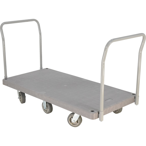 Heavy Duty Plastic Platform Truck, 60" L x 30" W, 3000 lbs. Cap., Polyurethane Wheels Moffatt Supply & Specialties