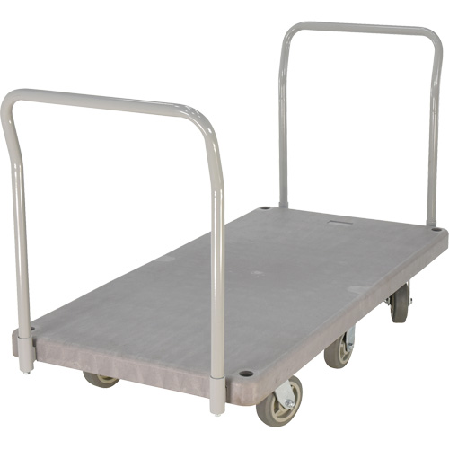 Heavy Duty Plastic Platform Truck, 60" L x 30" W, 3000 lbs. Cap., Polyurethane Wheels Moffatt Supply & Specialties
