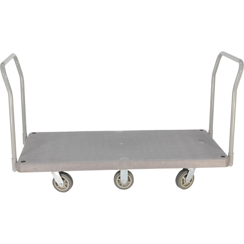 Heavy Duty Plastic Platform Truck, 60" L x 30" W, 3000 lbs. Cap., Polyurethane Wheels Moffatt Supply & Specialties