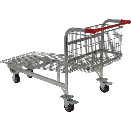 Nestable Wire Cart, Steel, 28-3/4" x 37-1/16" x 59-5/8", 275 lbs. Capacity Moffatt Supply & Specialties