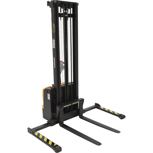 Double Mast Stacker, Electric Operated, 2200 lbs. Capacity, 150" Max Lift Moffatt Supply & Specialties